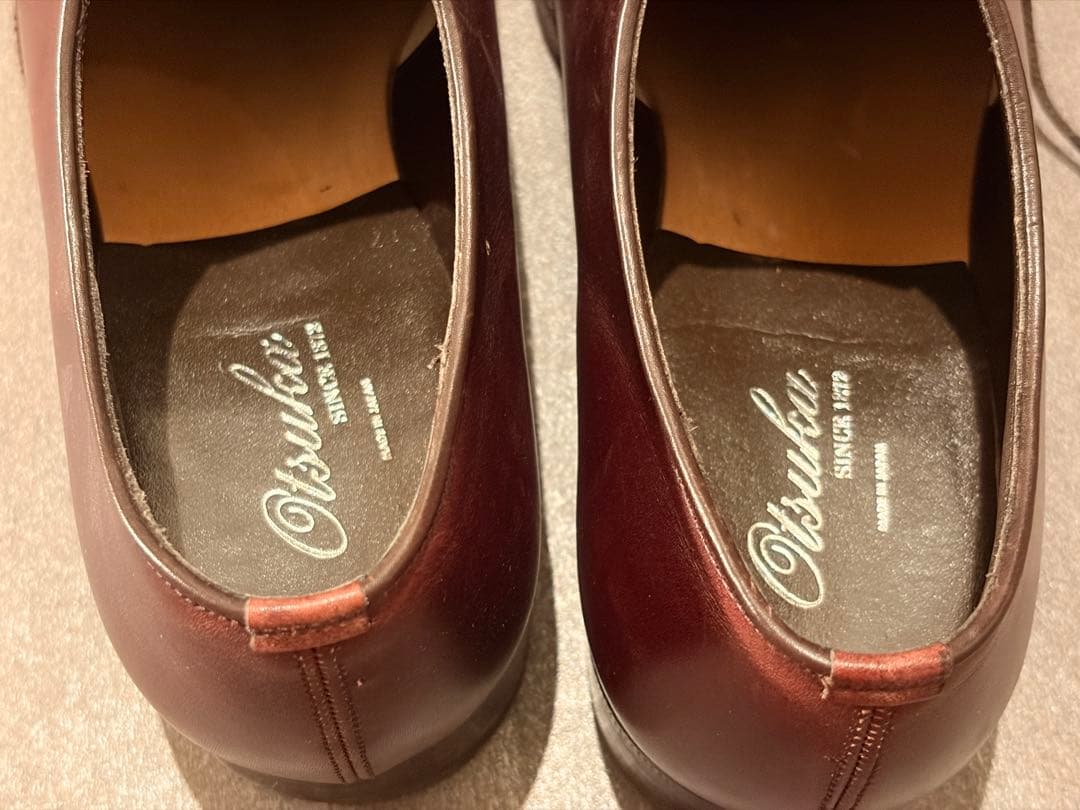 OTSUKA 25.0cm バーガンディ 内羽根プレーンホールカット