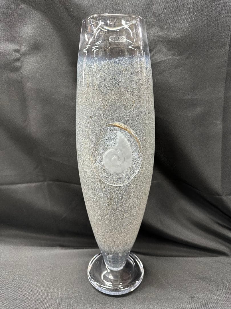 【USED？美品】KOSTA BODA コスタボダ　花瓶　シェル　オムナイト