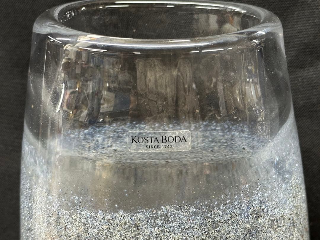 【USED？美品】KOSTA BODA コスタボダ　花瓶　シェル　オムナイト