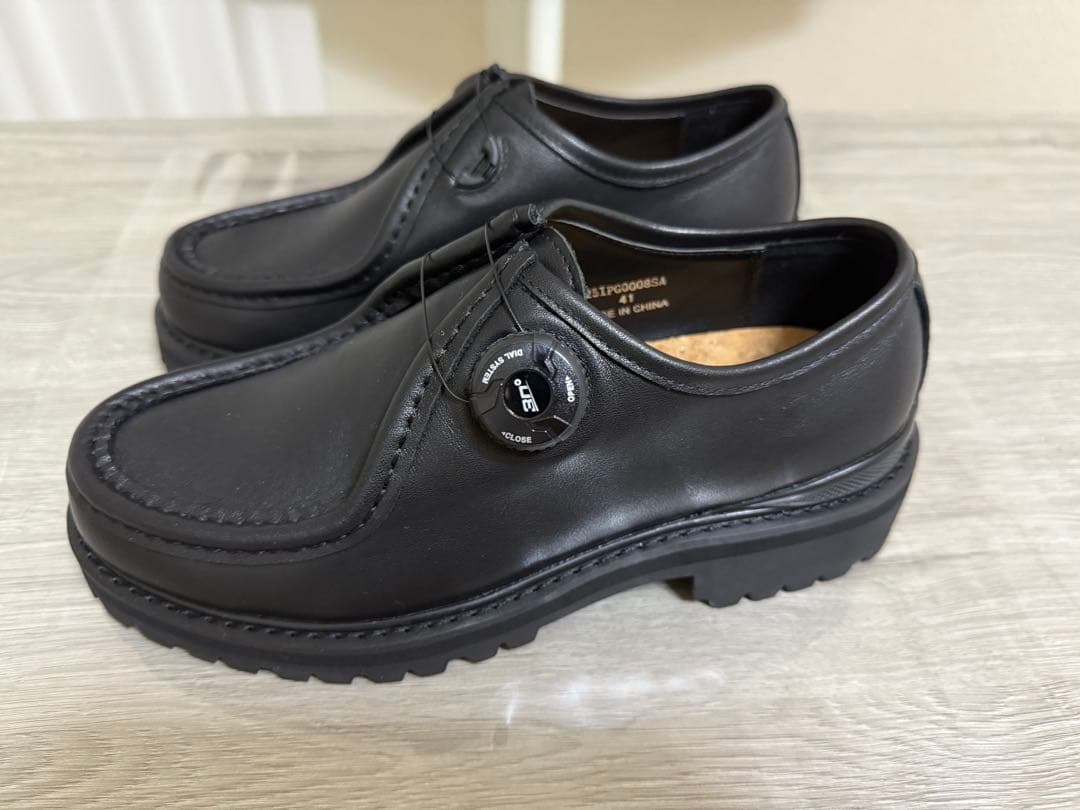 PG Steven Alan KNOCK BLACK LEATHER シューズ