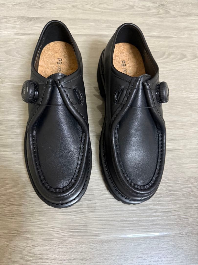 PG Steven Alan KNOCK BLACK LEATHER シューズ