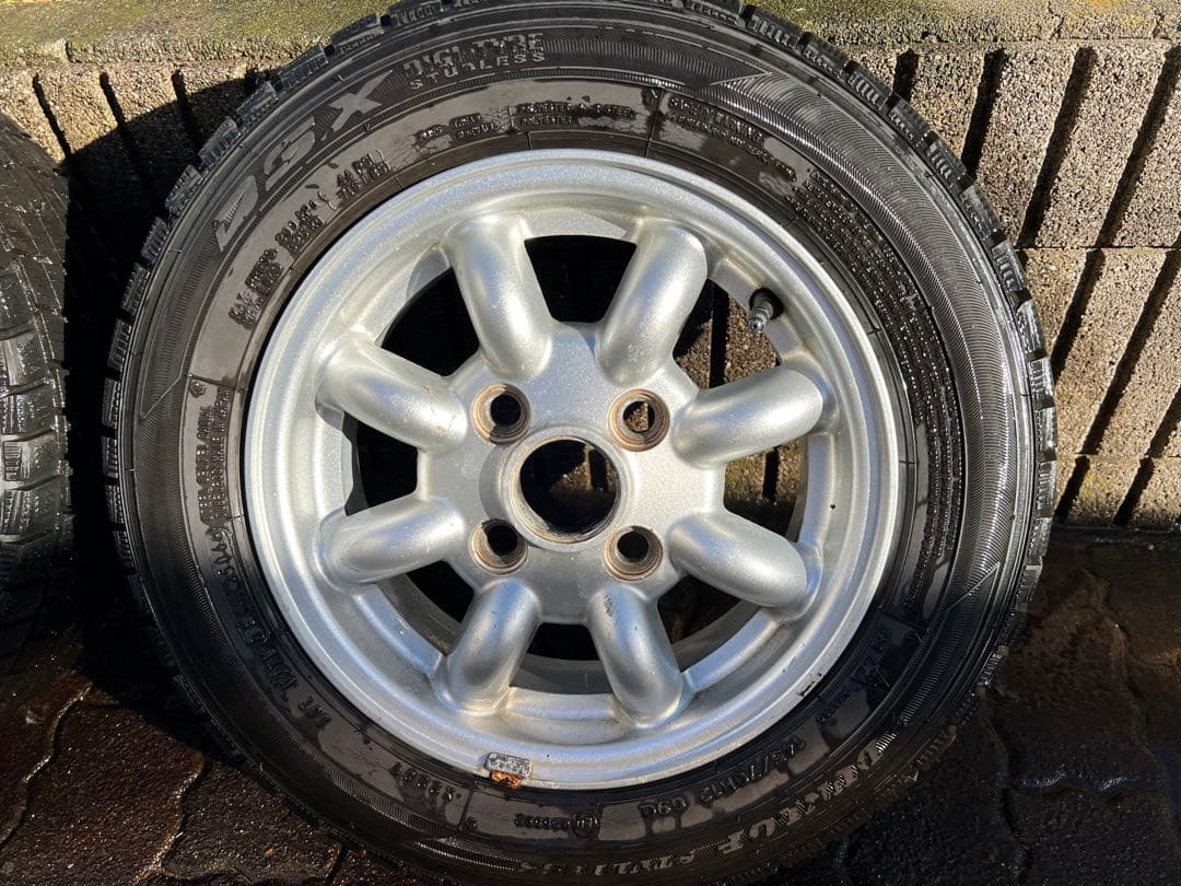 ローバー　ミニ　純正アルミ　12インチ　スタッドレスタイヤ付