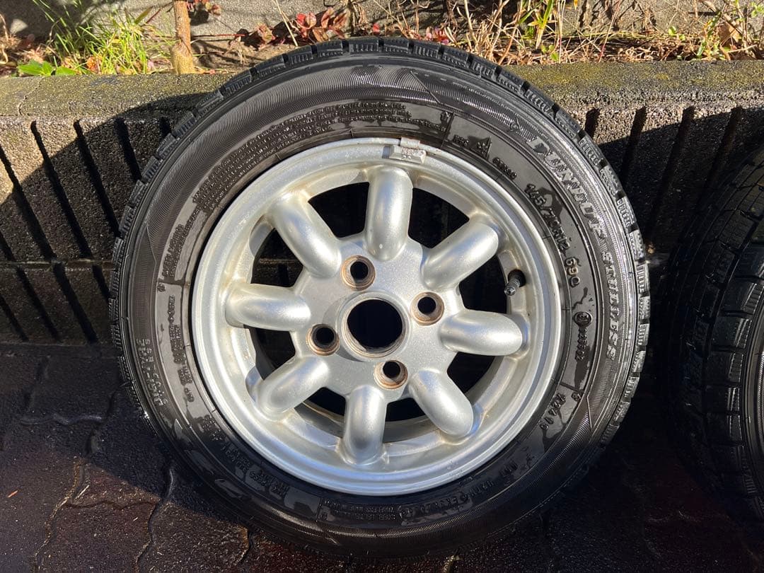 ローバー　ミニ　純正アルミ　12インチ　スタッドレスタイヤ付