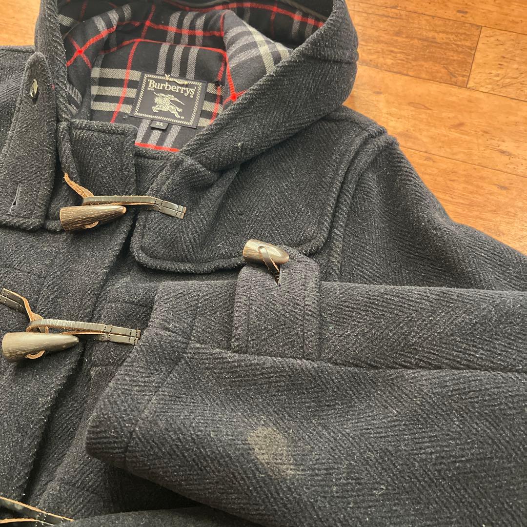 Burberry's ブラック ダッフルコート XL チェック