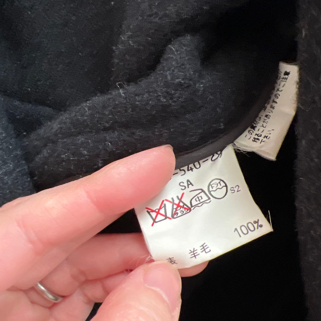 Burberry's ブラック ダッフルコート XL チェック