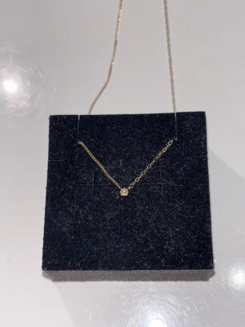 【極美品】Jouete ダイヤモンドK10ネックレス ゴールド