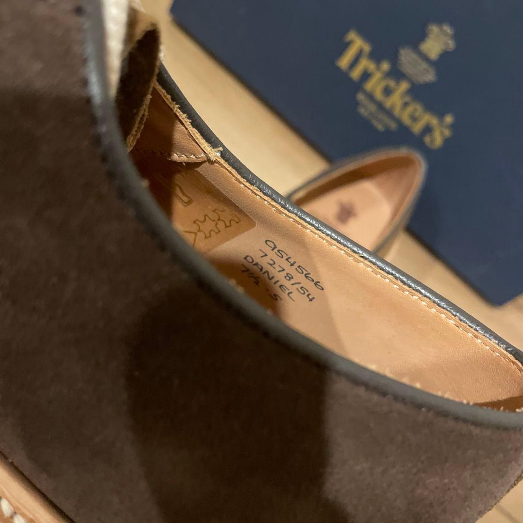 新品　Tricker's スエード 革靴　daniel　ダービーシューズ