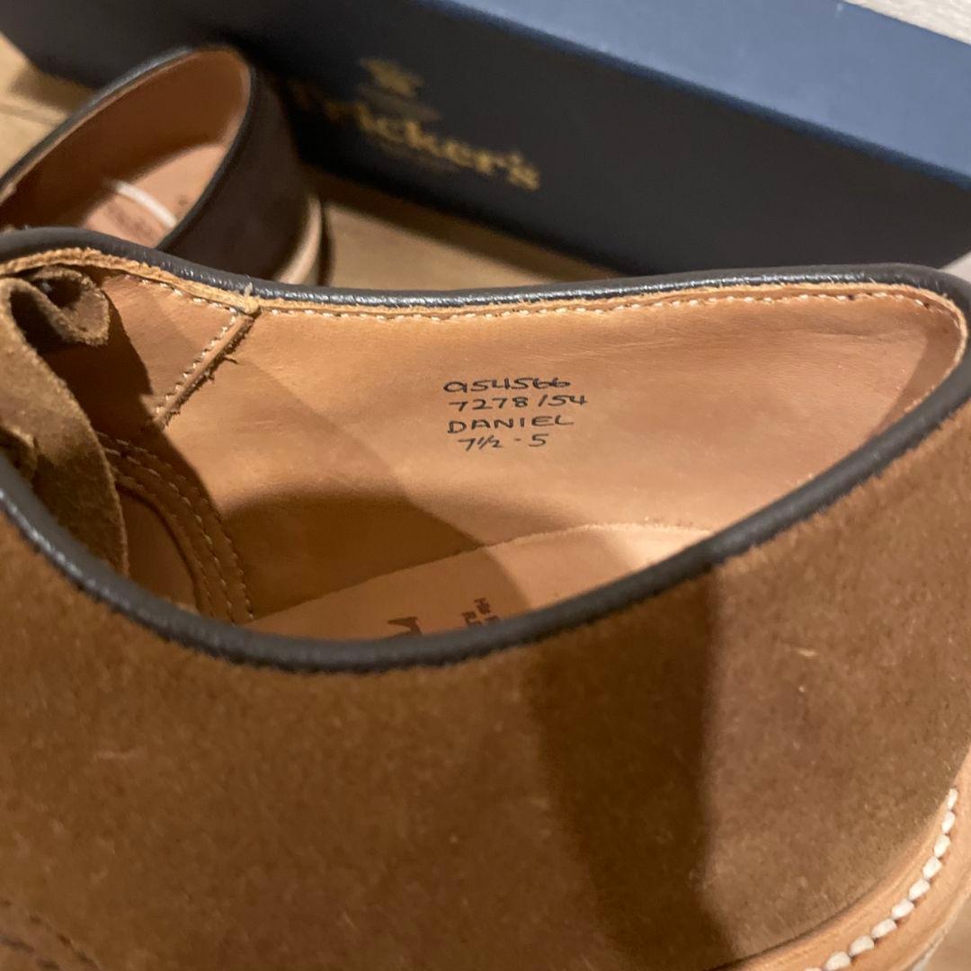 新品　Tricker's スエード 革靴　daniel　ダービーシューズ