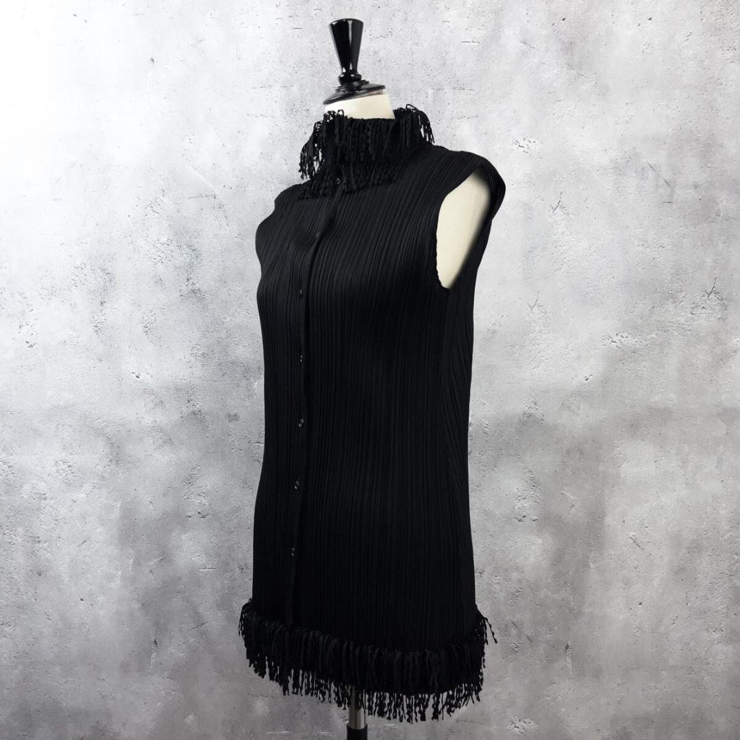 う*さ様 イッセイミヤケ プリーツプリーズ フリンジ チュニック ブラウス 3