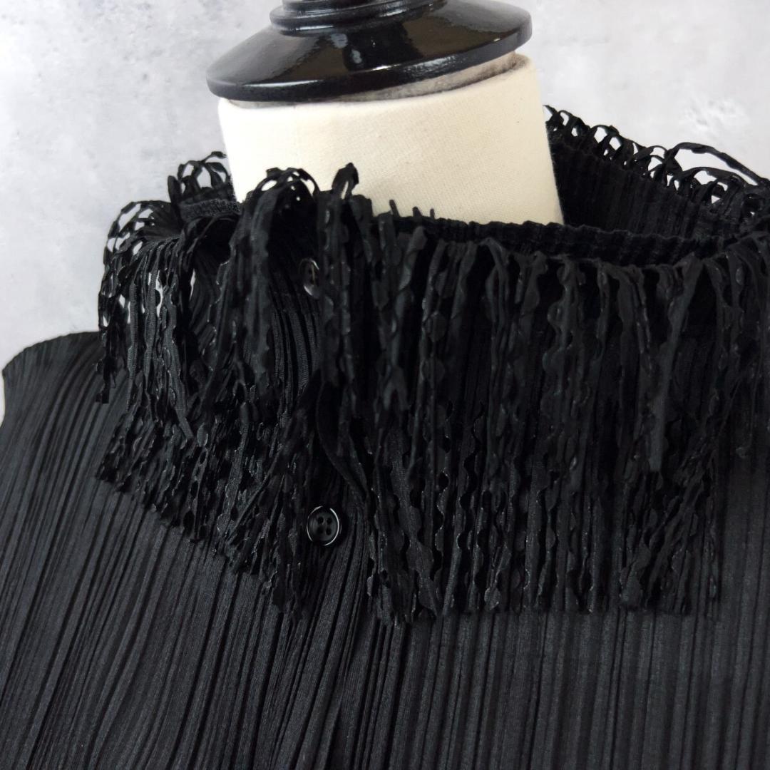 う*さ様 イッセイミヤケ プリーツプリーズ フリンジ チュニック ブラウス 3