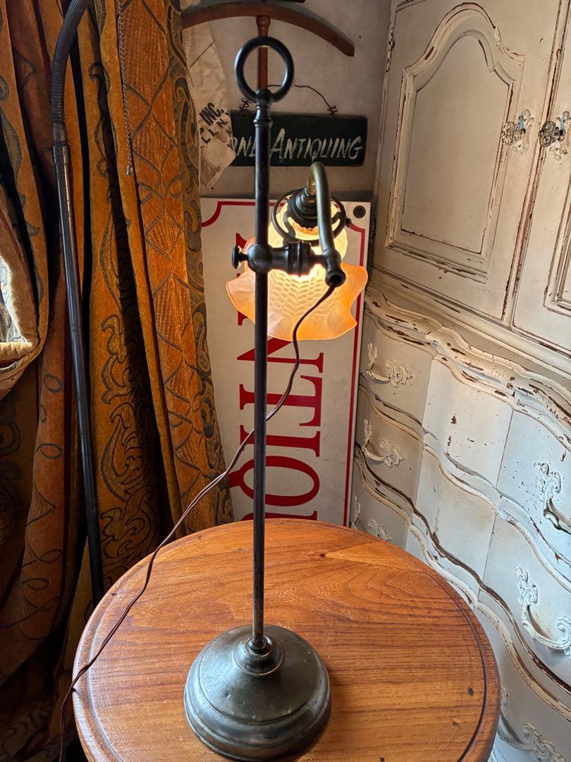 フランス　アンティーク　デスク　ランプ D ベッドサイド　卓上　真鍮　ランプ