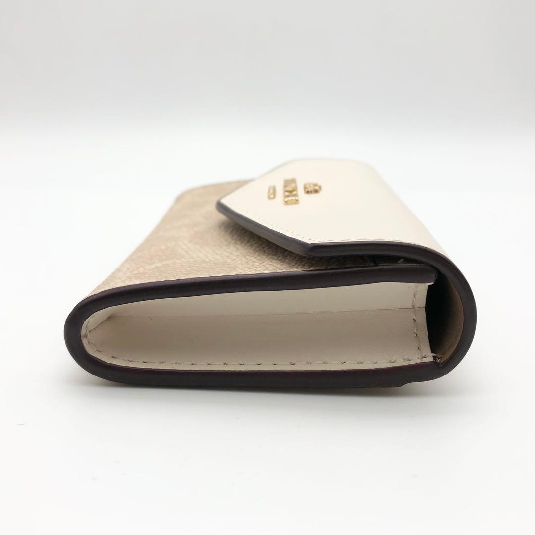 COACH ★大人気★ フラップ カードケース シグネチャー チョーク 新品