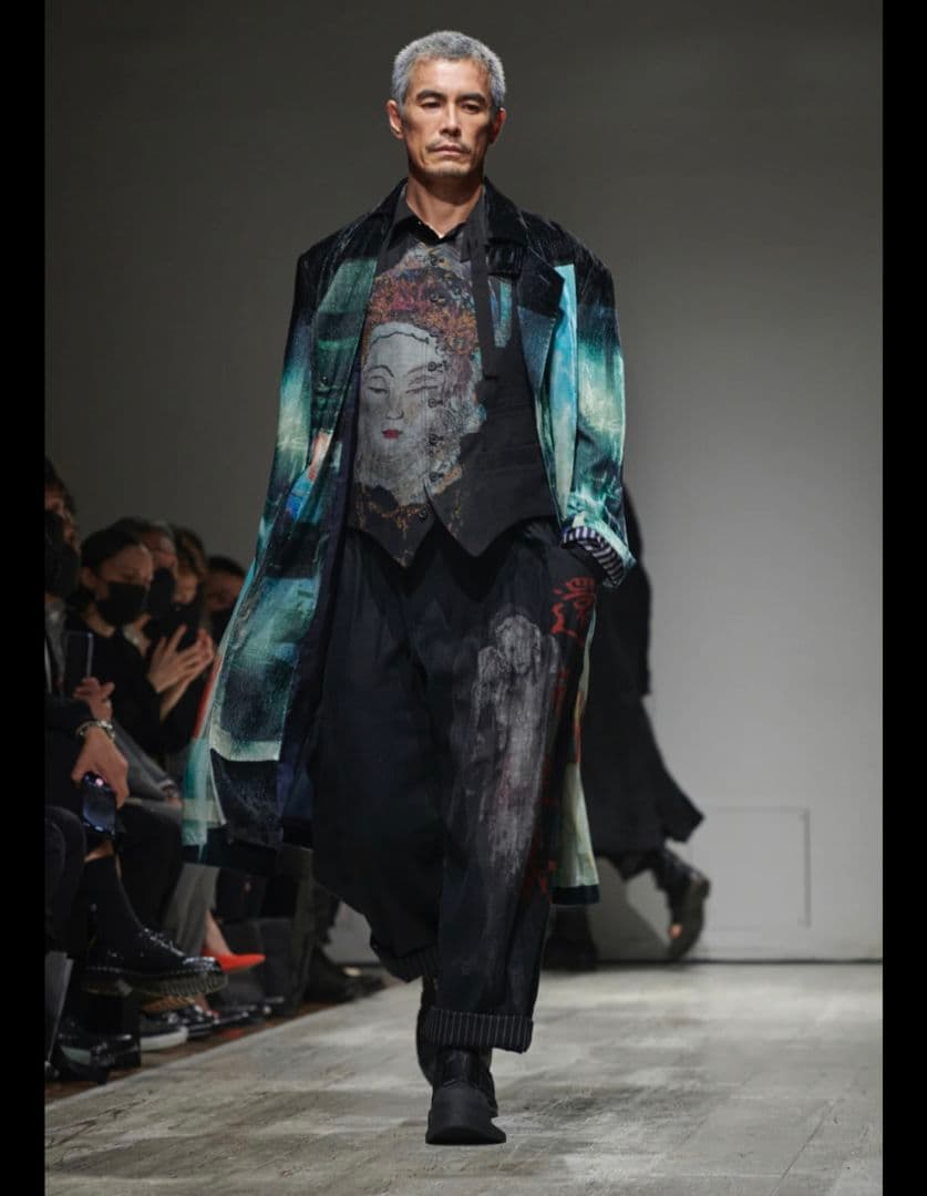 ヨウジヤマモト 23SS Deadsea柄ロングジャケット