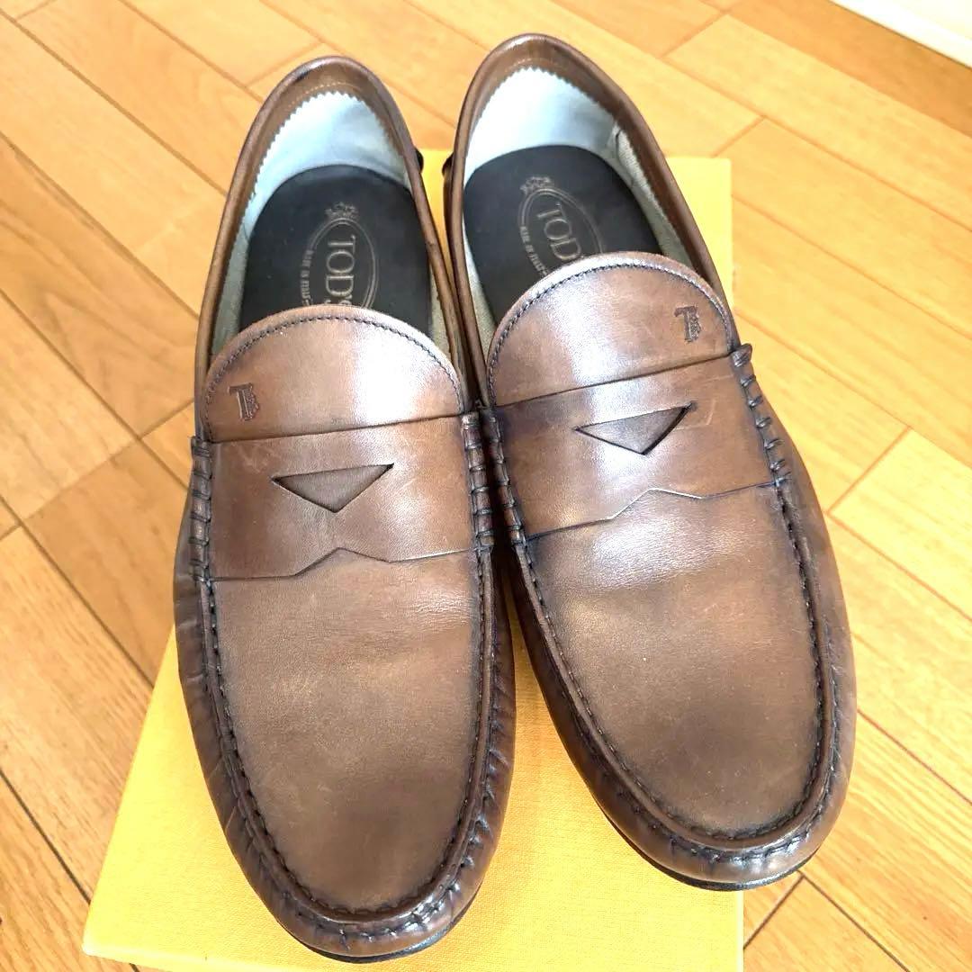 送料込　TOD’S トッズ　ローファー　UK11 30cm 茶色　希少