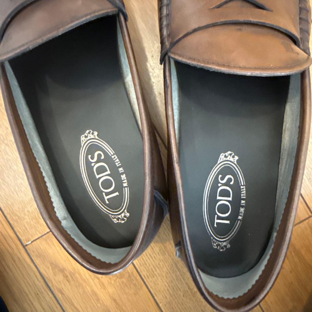 送料込　TOD’S トッズ　ローファー　UK11 30cm 茶色　希少