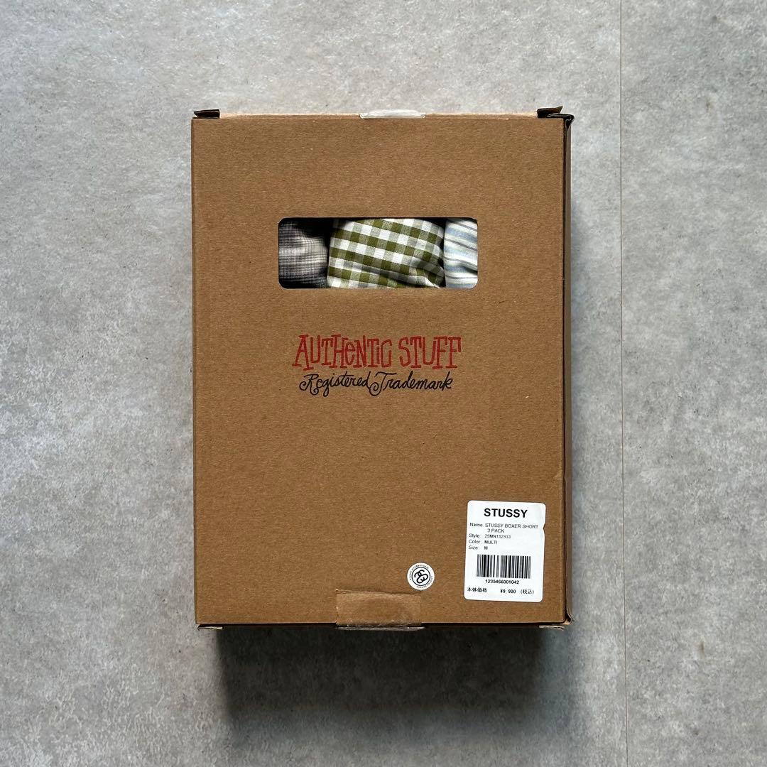 【新品未使用】 STUSSY BOXER SHORTS 3 PACK Mサイズ