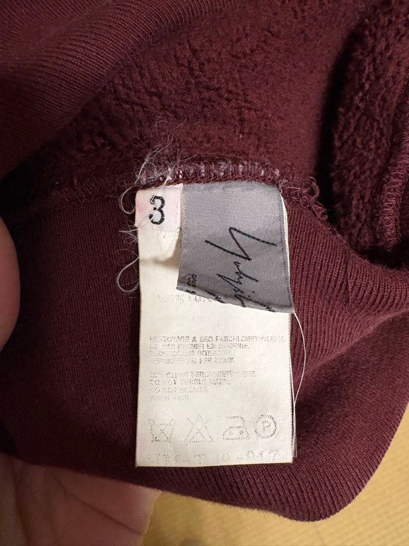 Yohji Yamamoto POUR HOMME 無地スウェット ボルドー3