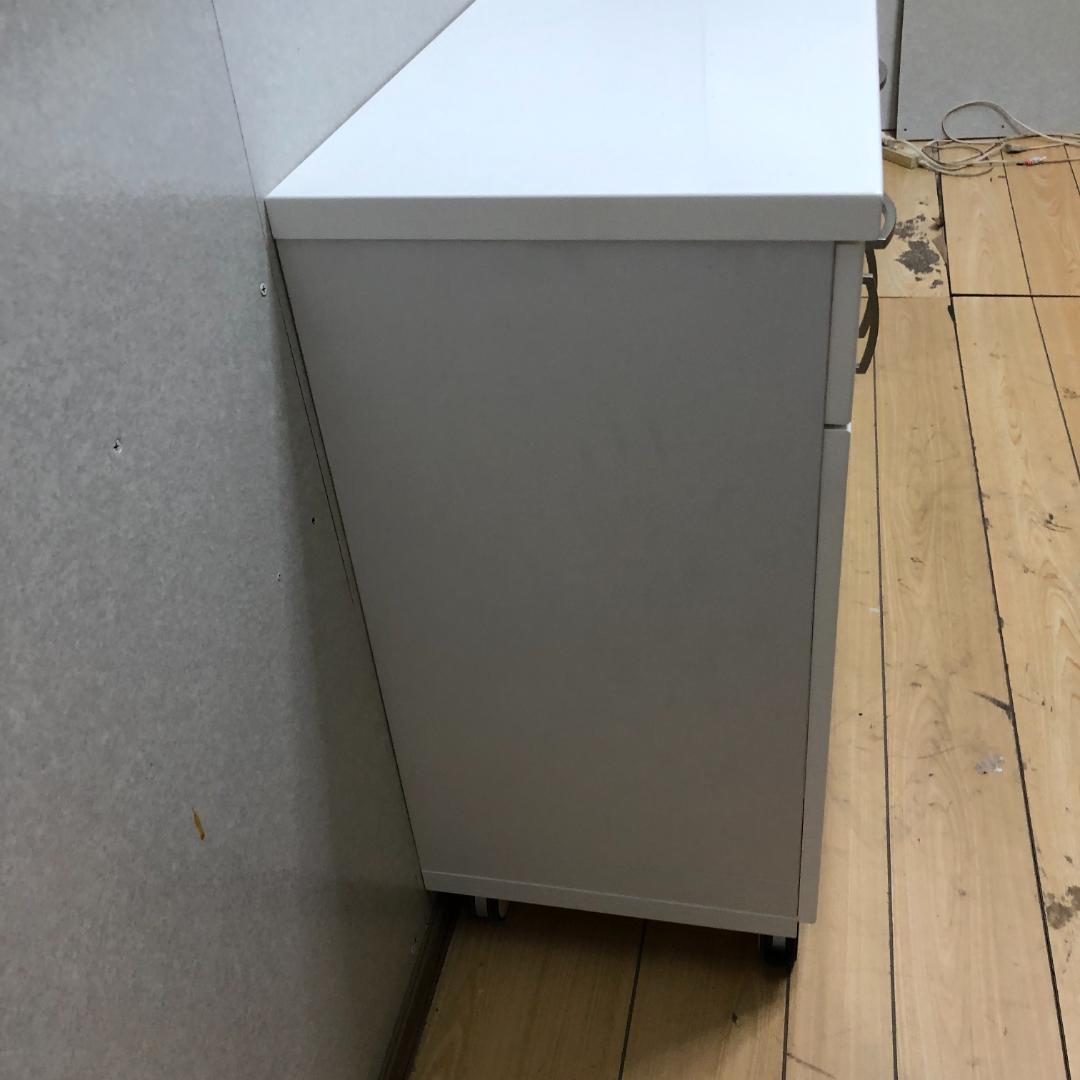 送料無料 ニトリ キッチンカウンター 幅120 ホワイト 鏡面仕上げ 88240