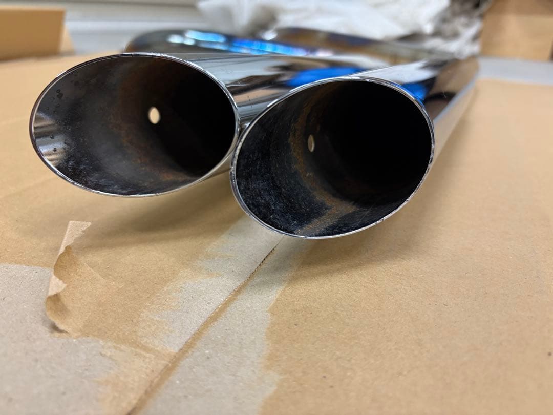 Vance & Hines クローム ツインパイプマフラー