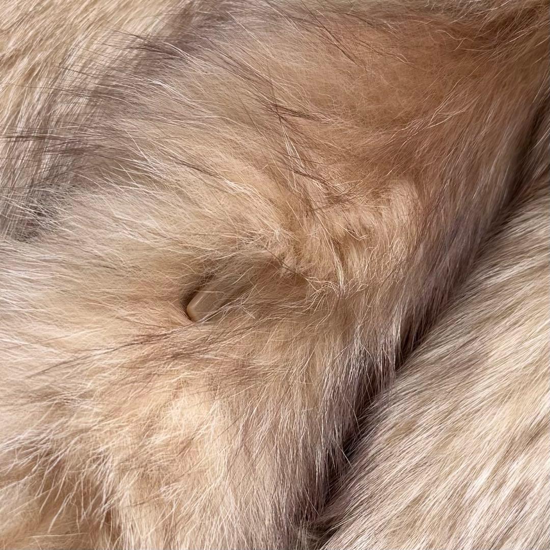 本毛皮☆ブルーフロストフォックス FOX ファーコート 肉厚◎ ボリューム◎