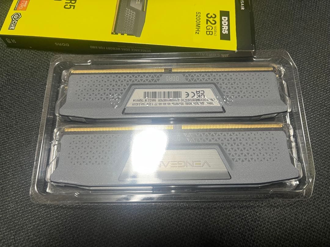 動作確認済みCorsair DDR5 32GB 5200MHz