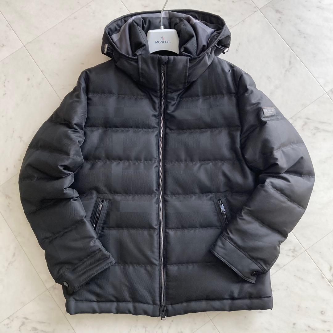 未使用級 ブラックレーベル クレストブリッジ シャドーチェック ダウンジャケット