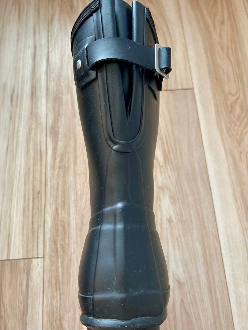 HUNTER ブラック ショートレインブーツ UK6 25cm