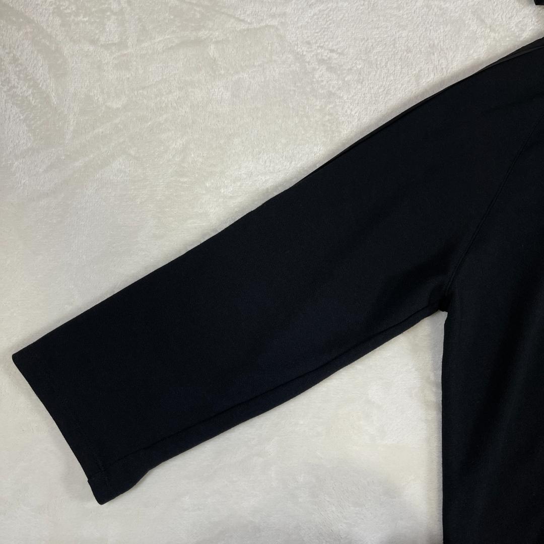 ダブスタ　ESSENTIAL　ハーフジップワンピース　ロングパーカー　ブラック