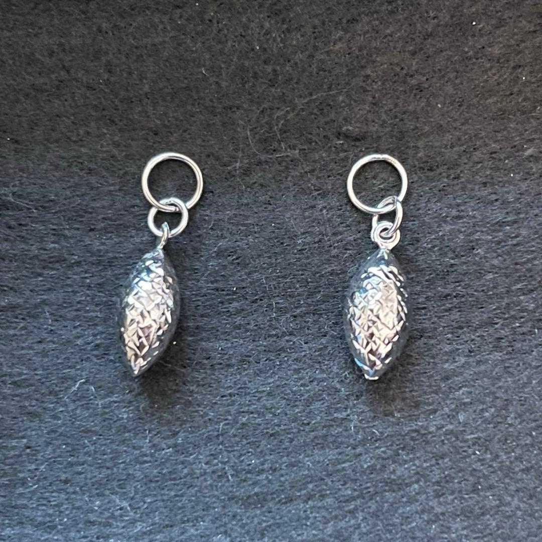 QVC K18WG ピアス・ピアリング　ドロップデザインチャーム