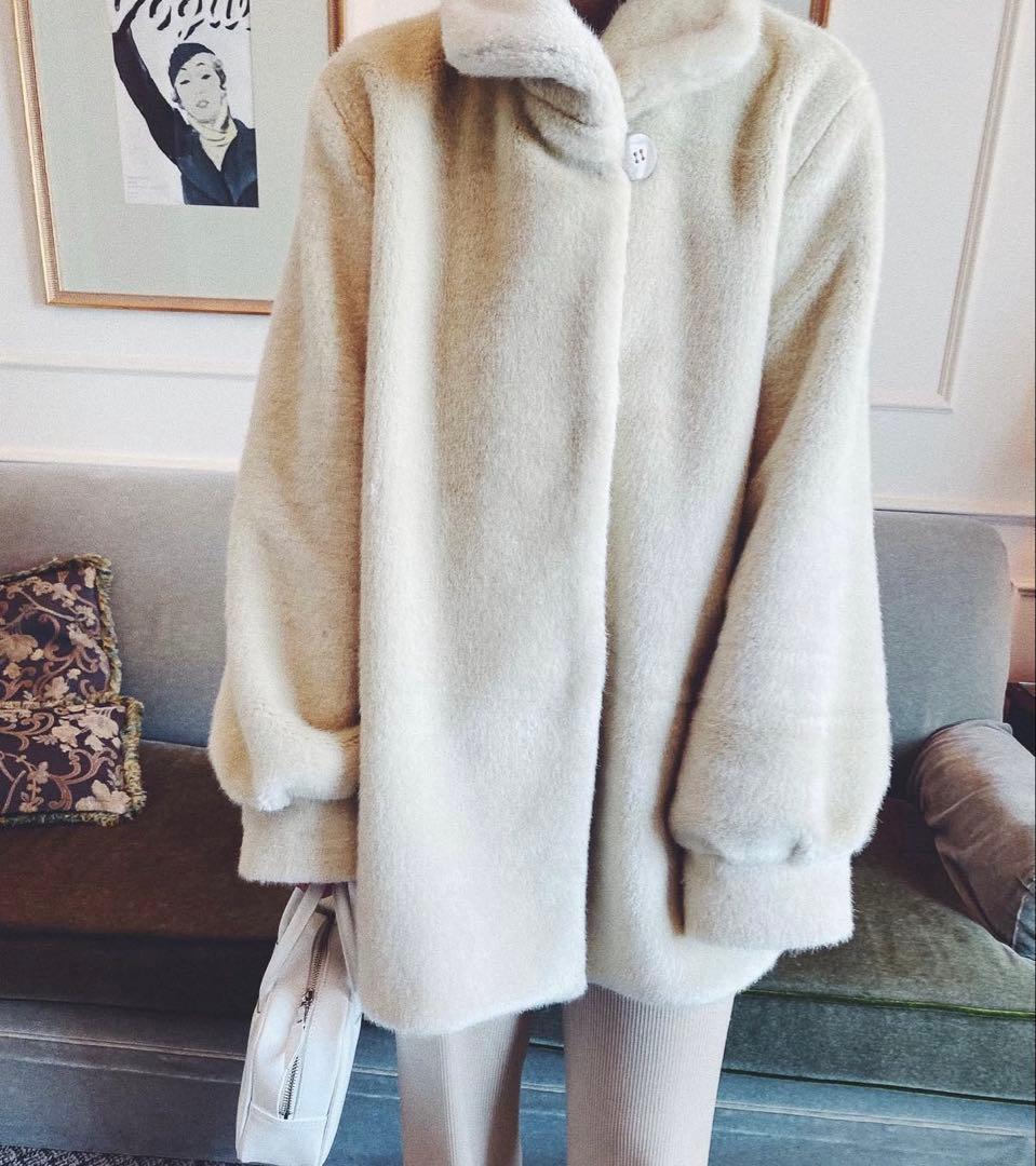 edit for lulu ミンクフェイクファーコート