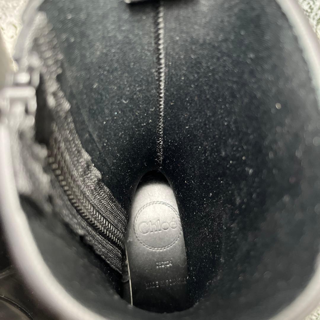 Chloé ブラックラバーブーツ レインブーツ