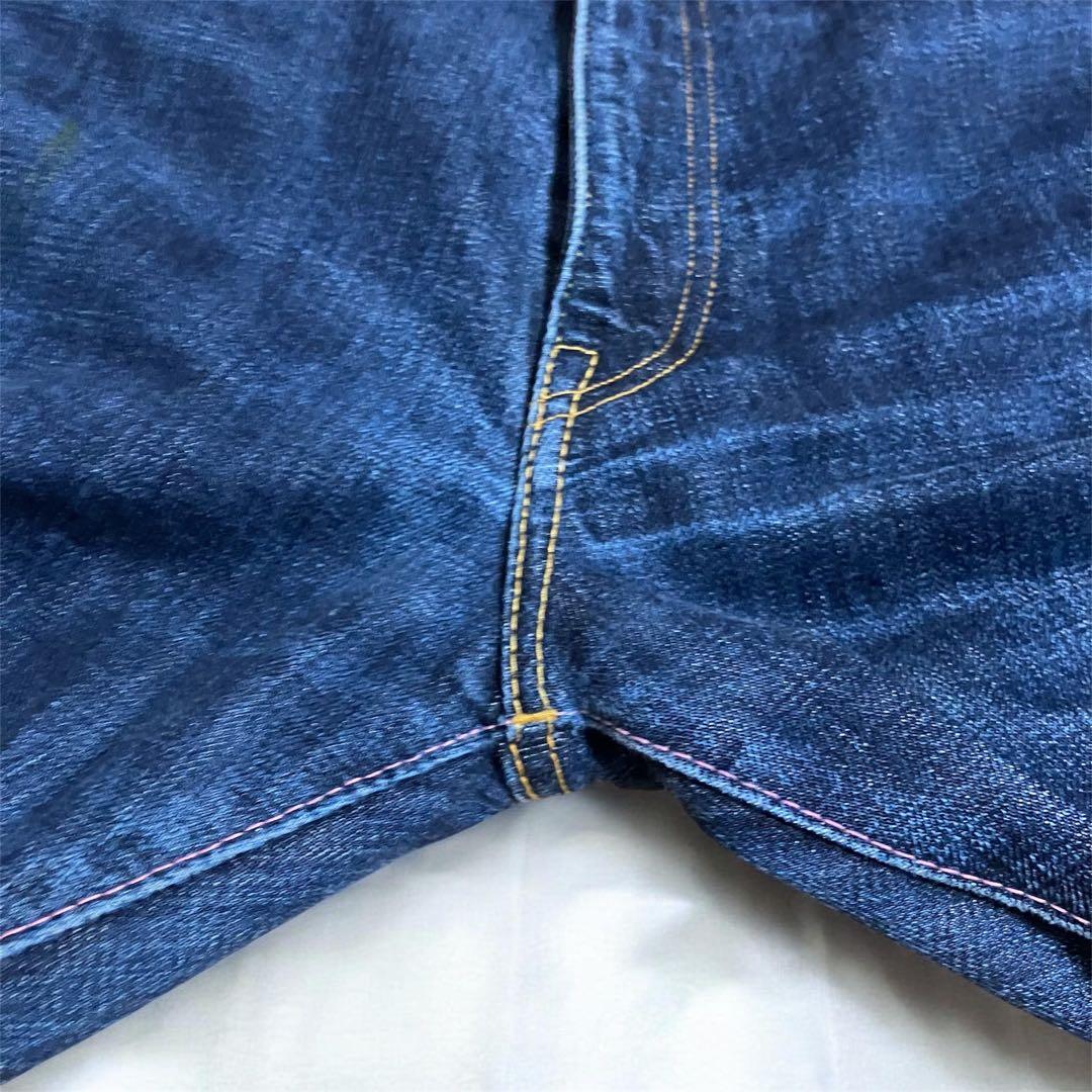 桃太郎ジーンズ　セルビッジデニム　赤耳　日本製w38 濃紺　岡山　1006SPZ