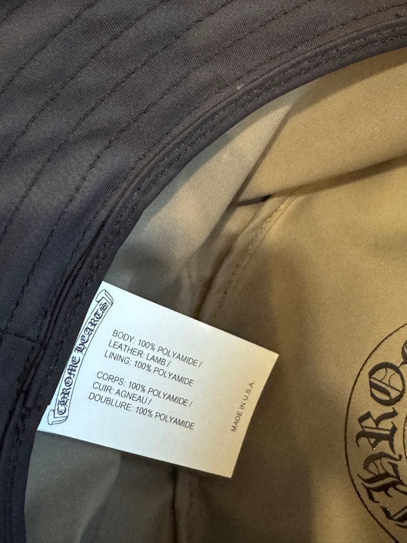 限定価格 クロムハーツ クロスパッチ付きナイロンバケットハット メンズ L