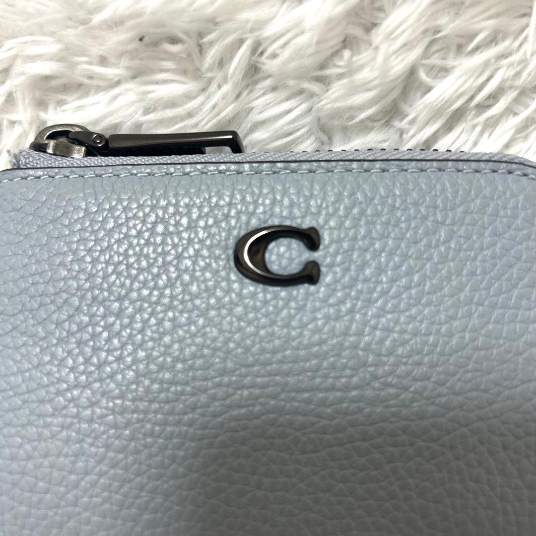未使用✨レアカラー　COACH コーチ　キーケース　ケース　ブルーグレー