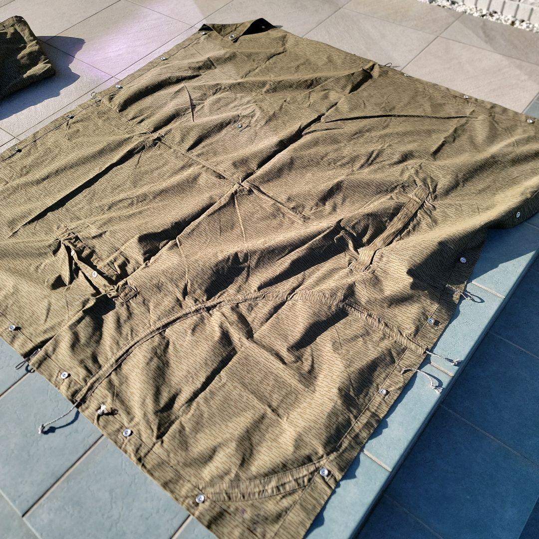 東ドイツ軍幕　ポンチョ　テントシェル レインドロップカモ　bbs13