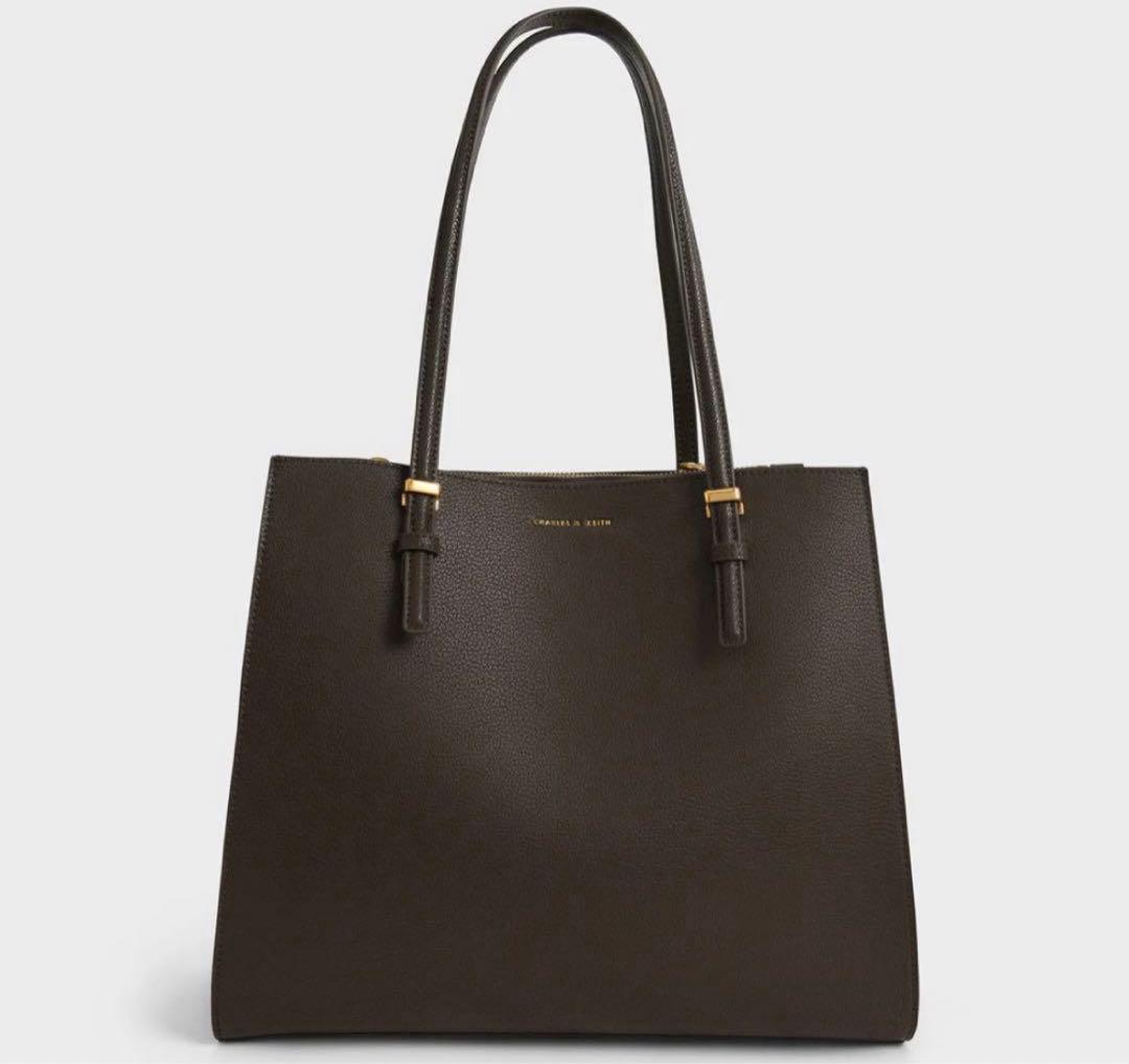 CHARLES & KEITH クラシックダブルハンドル トートバッグ
