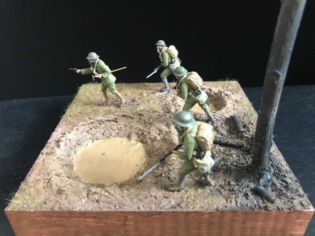 CC様　ジオラマ　第一世界戦争　イギリス軍　1917 完成品　ICM 35703