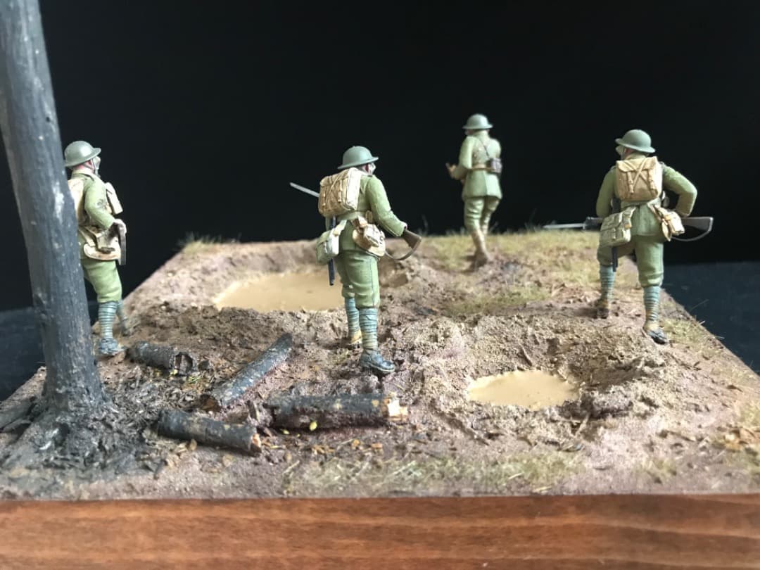 CC様　ジオラマ　第一世界戦争　イギリス軍　1917 完成品　ICM 35703