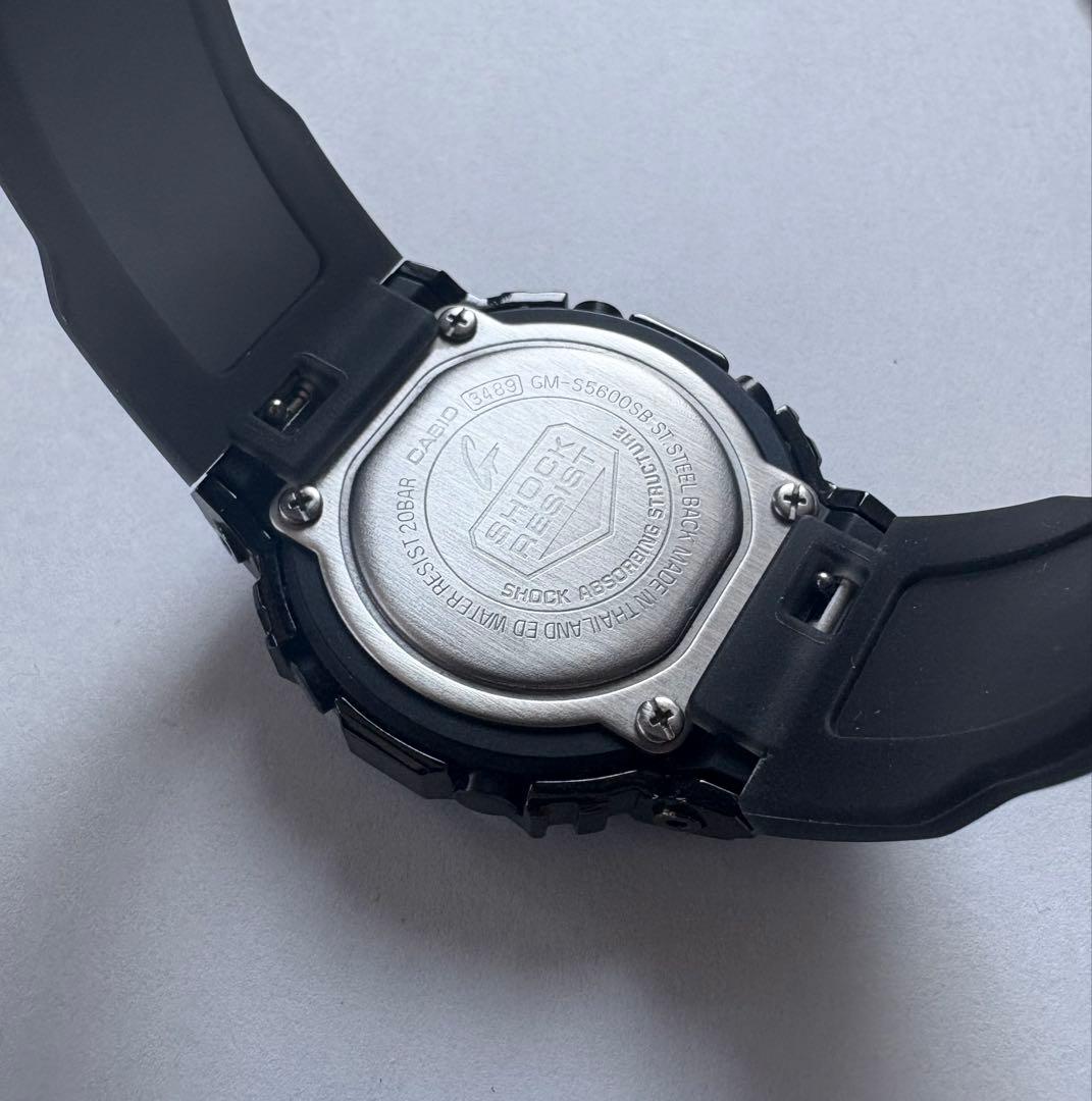 G-SHOCK GM-S5600SB-1 ブラック メタルカバー 美品