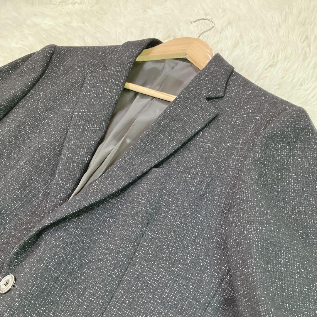【極美品】EPOCA UOMO テーラードジャケット ウール混 ダークグレー　L