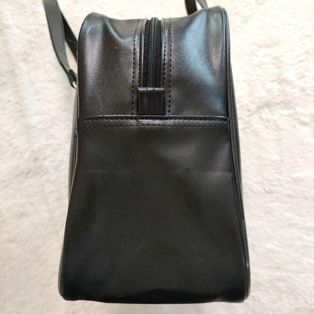 EAST BOY スクールバッグ 合皮 ブラック 赤女神 刺繍 スクバ