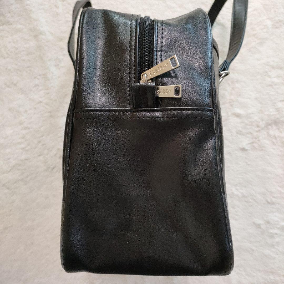 EAST BOY スクールバッグ 合皮 ブラック 赤女神 刺繍 スクバ