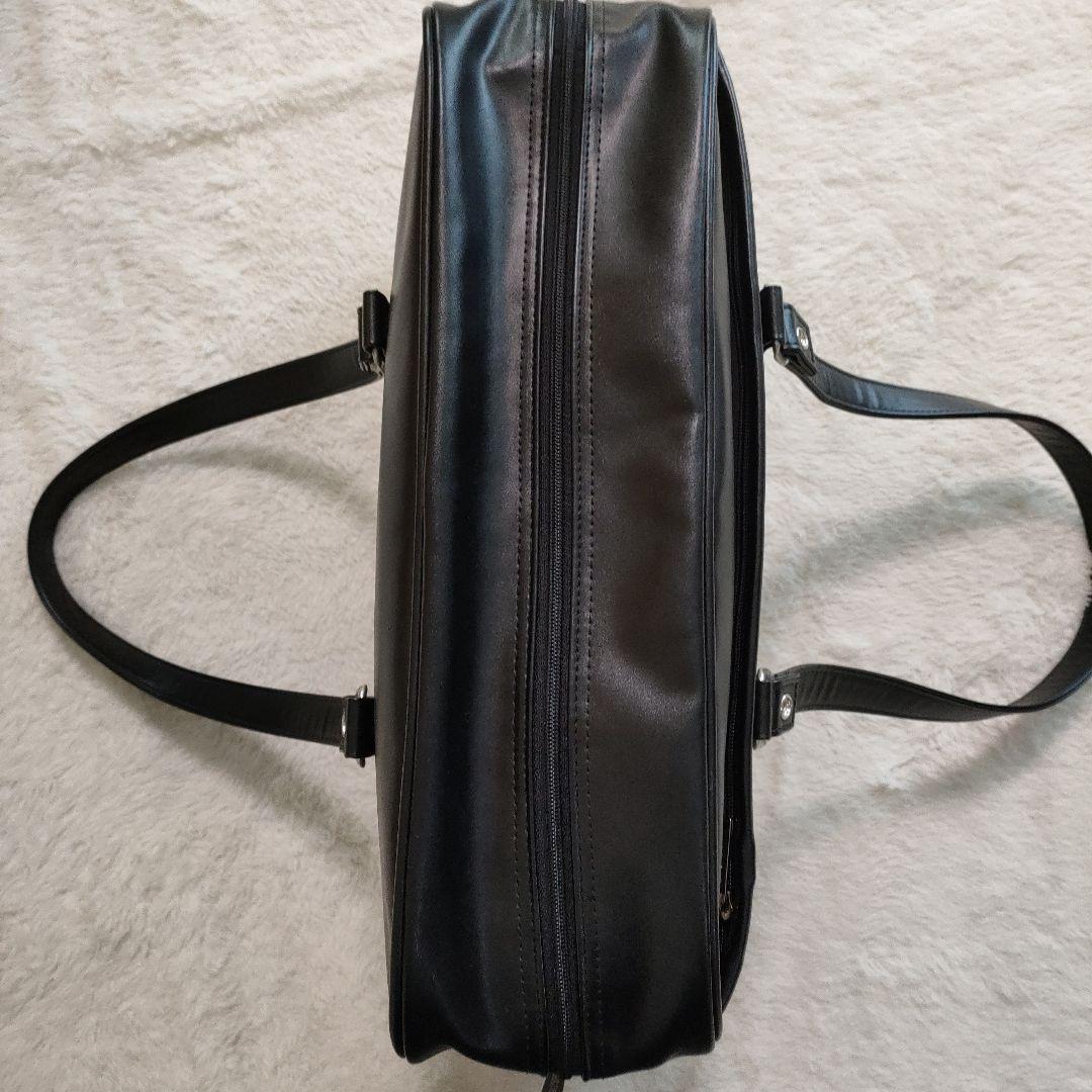 EAST BOY スクールバッグ 合皮 ブラック 赤女神 刺繍 スクバ