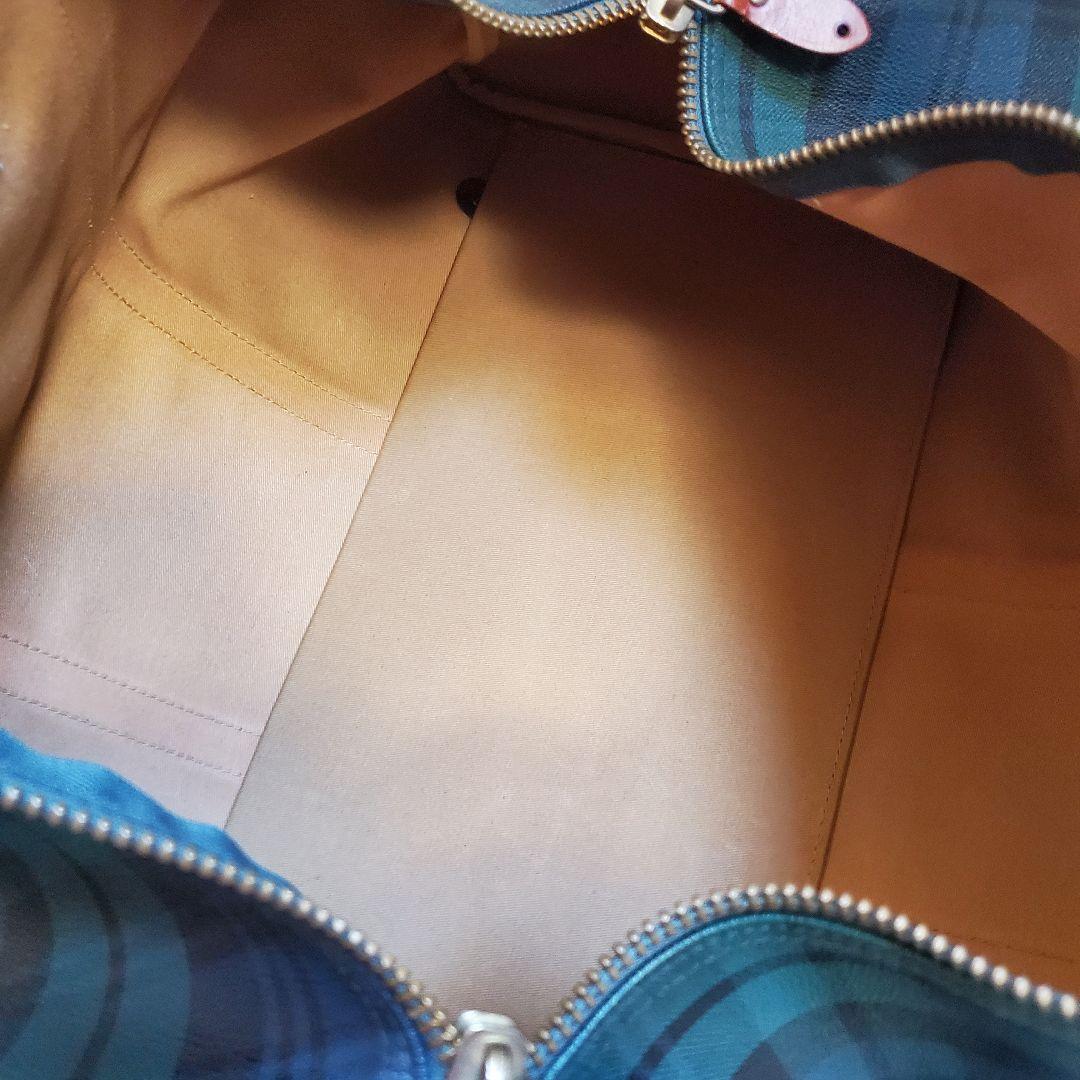 希少 ポロラルフローレン PVC レザー 大容量ボストンバッグ ブラックウォッチ