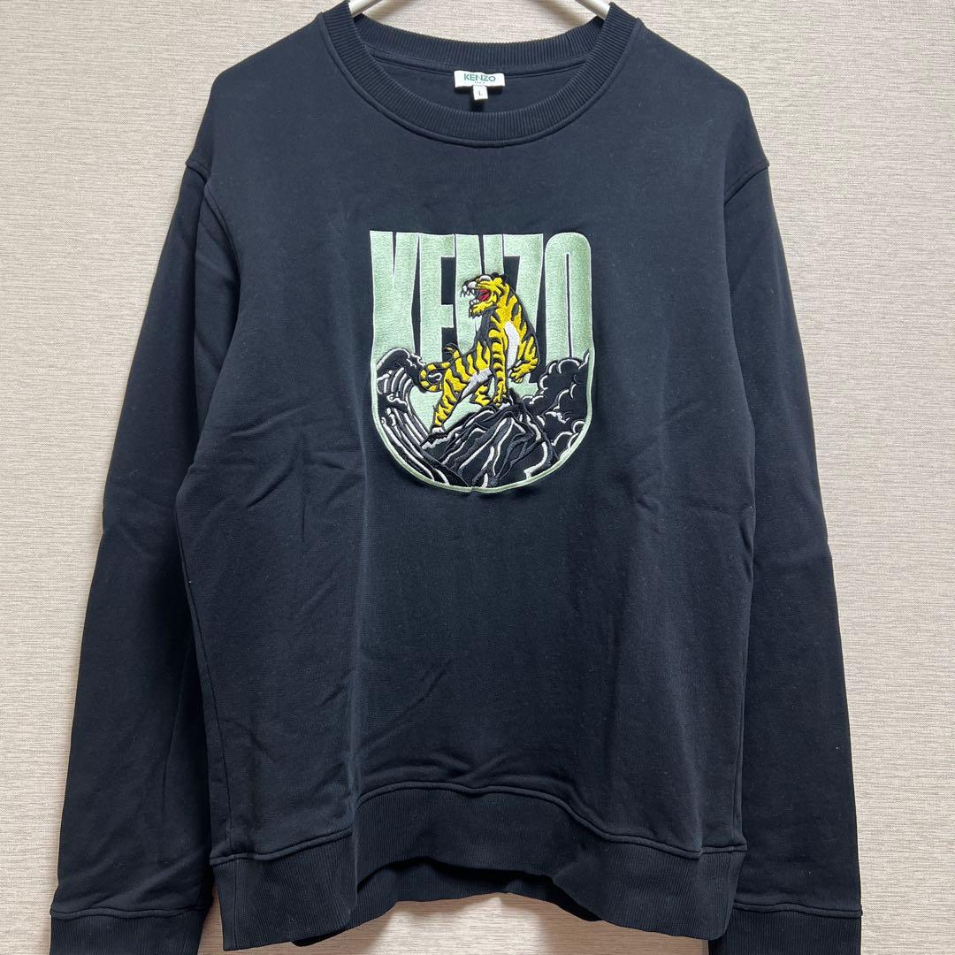 【ゆゆゆゆゆ】KENZO ブラック スウェット L 虎刺繍