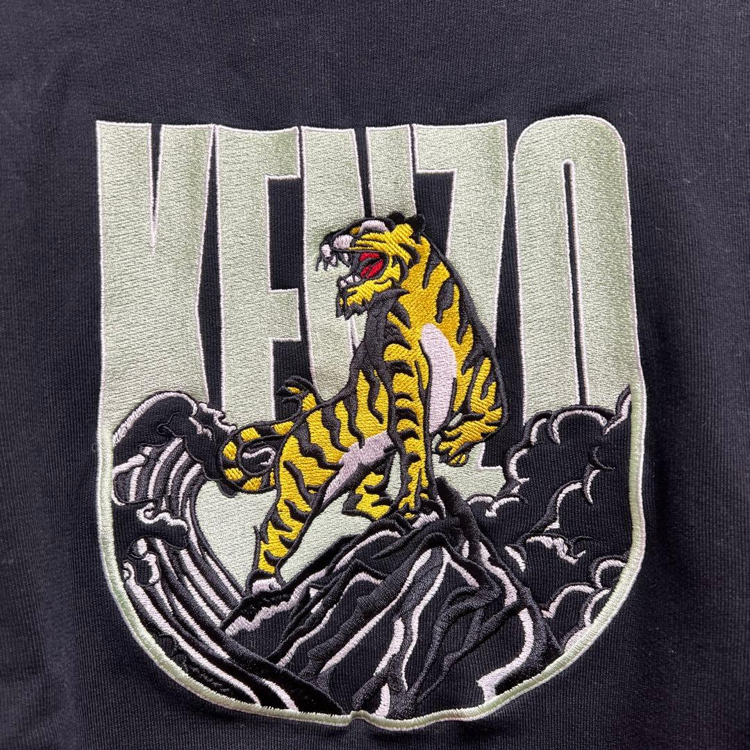 【ゆゆゆゆゆ】KENZO ブラック スウェット L 虎刺繍