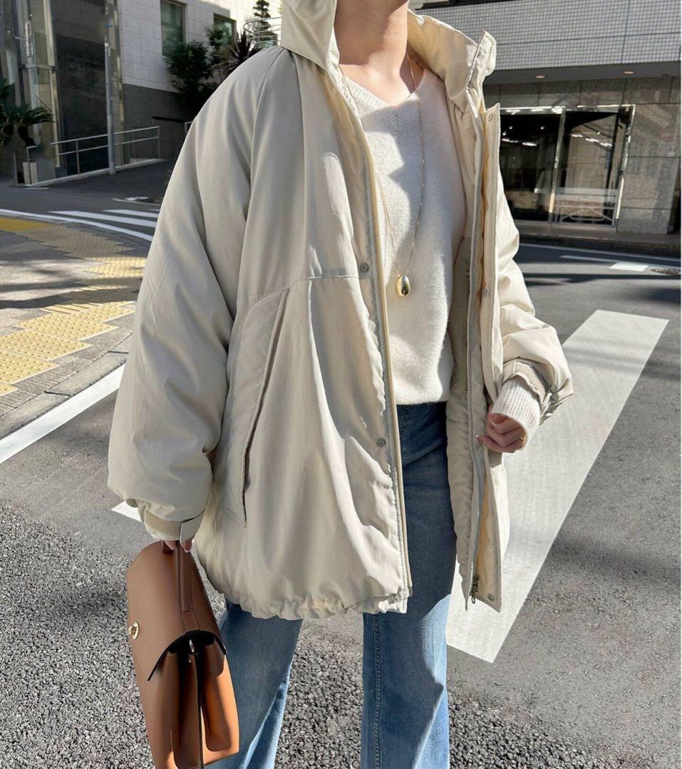 【1度着用】SLOBE IENA ウォッシャブル中綿モンスターパーカーブルゾン