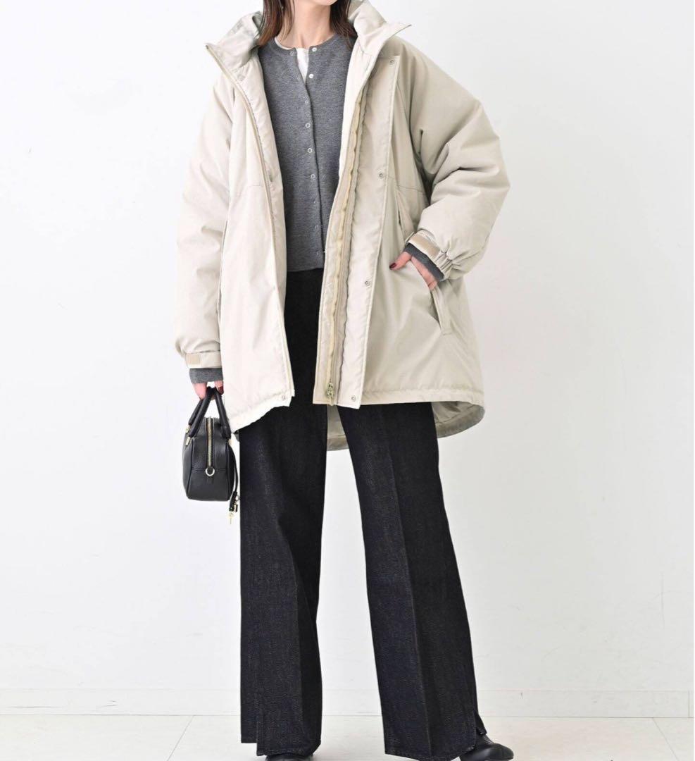 【1度着用】SLOBE IENA ウォッシャブル中綿モンスターパーカーブルゾン