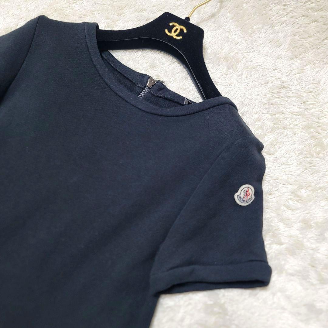 MONCLER モンクレール ワンピース フリル 裏起毛 ロゴワッペン