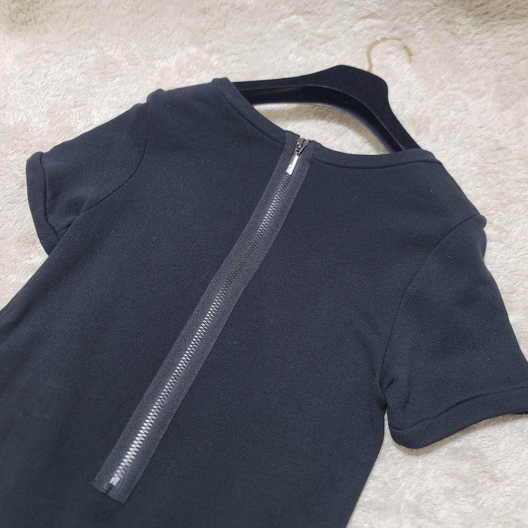 MONCLER モンクレール ワンピース フリル 裏起毛 ロゴワッペン